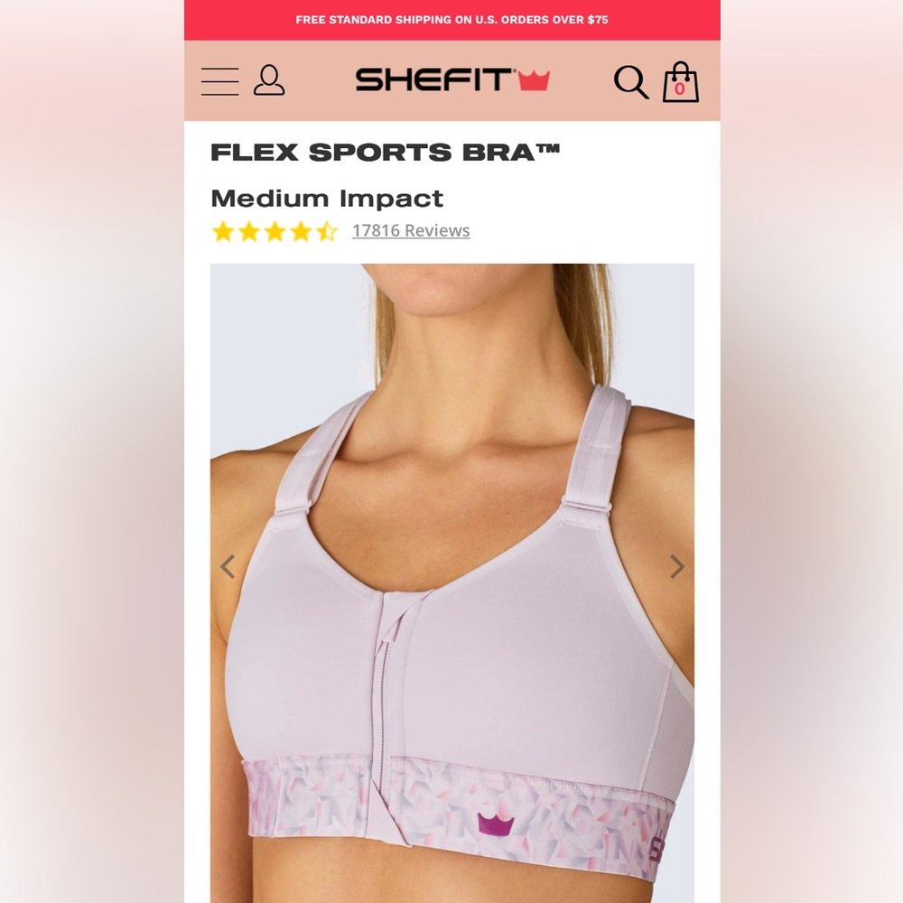 SHEFIT Flex Medium Impact Athletic Sports bra - brand new with tags.
